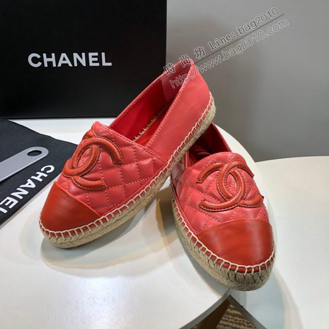 Chanel女鞋 香奈兒頂級版本漁夫鞋 紅皮標  naq1101